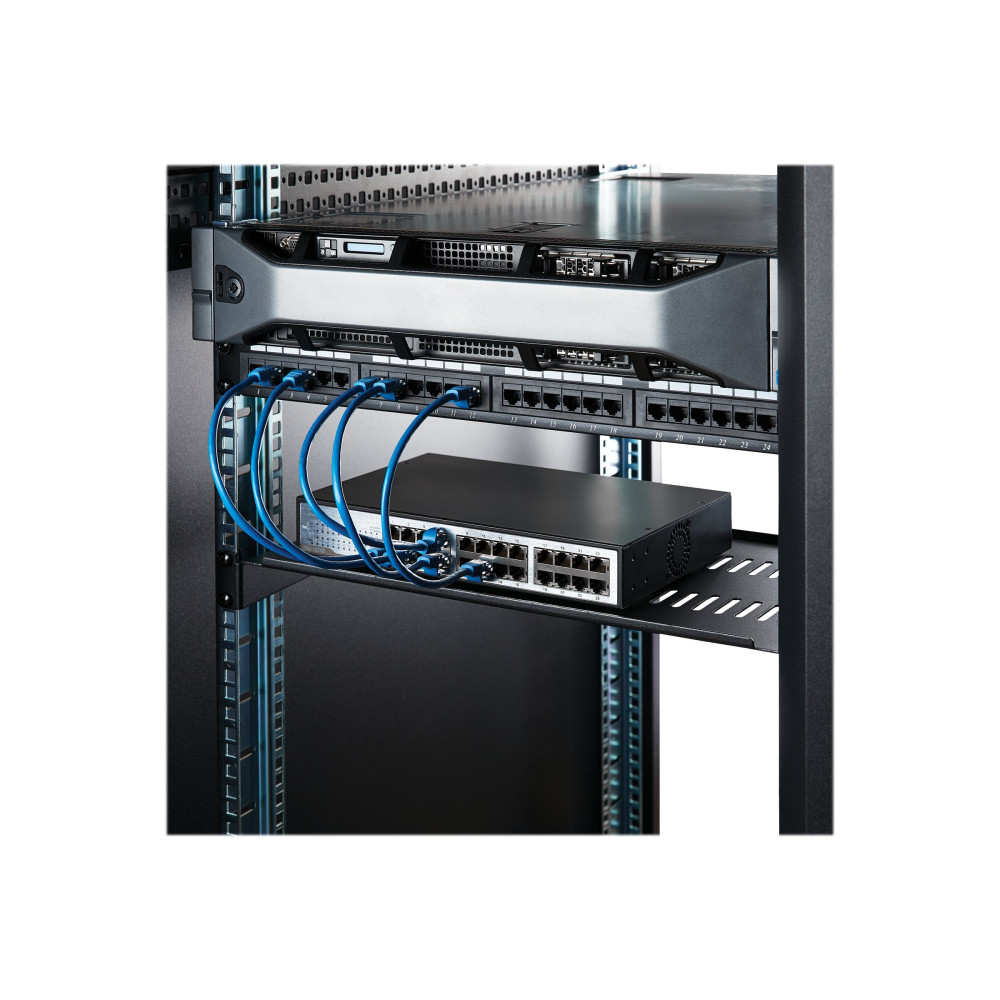 StarTech CABSHELFV1U 1U 19" VENTED SERVER RACK CABINET CANTILEVER SHELF - 10" DEEP, LTW - Image 2