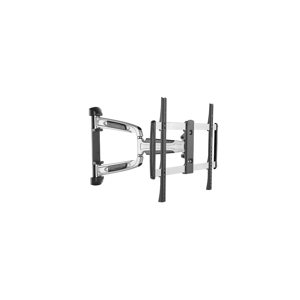 Brateck LPA31-463 Chic Aluminum Full-Motion TV Wall Mount For 37'-70' Curved & Flat panel TVs up to 35KG, Matte Black & Metallic Grey - Image 1