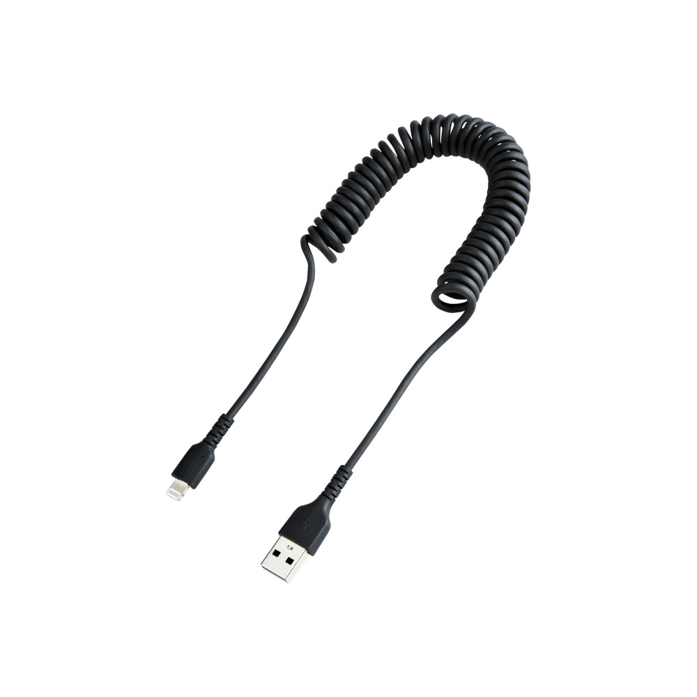 StarTech RUSB2ALT1MBC 1M/3FT USB TO LIGHTNING CABLE, MFI CERTIFIED, COILED, BLACK 2YR - Image 8