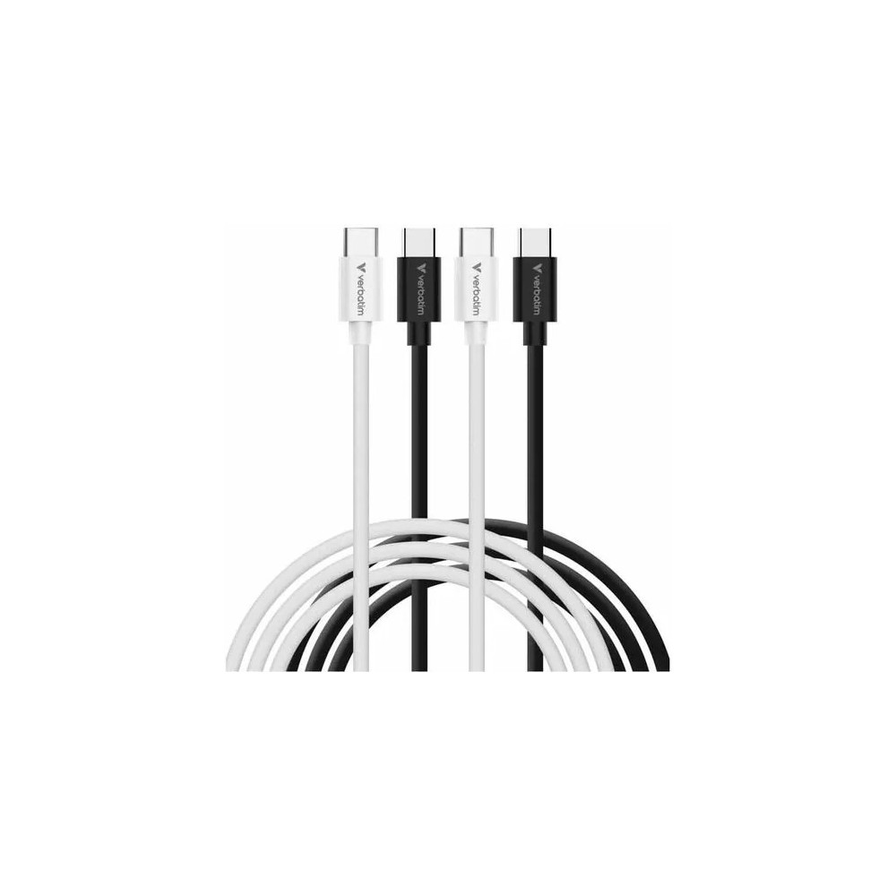 Verbatim 32391 CABLE USB-C TO USB-C BLACK/WHITE 2PK - Image 6