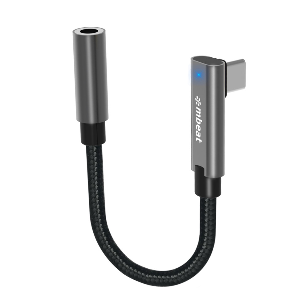 MBEAT MB-XAD-C35AUX Elite USB-C to 3.5mm Audio Adapter - Add Headphone Audio Jack to USB-C Computers, Laptops, Notebooks, Tablets, Smartphones - Space Grey - Image 1