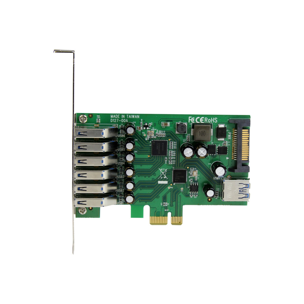 StarTech PEXUSB3S7 7 PORT PCIe USB 3.0 CARD, SATA POWER REQUIRED, UASP, 2YR - Image 2