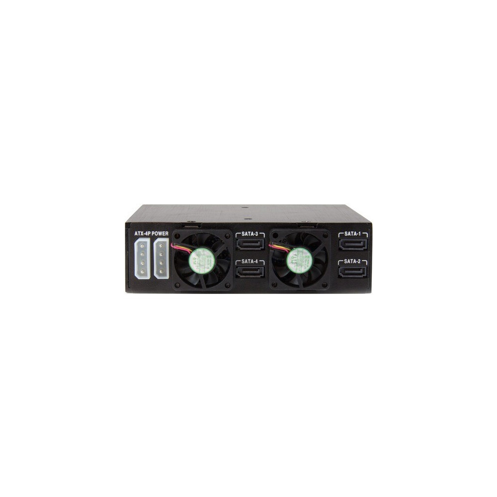 StarTech SATSASBP425 Drive Enclosure for 5.25" SATA/600, Serial Attached SCSI (SAS) - Serial ATA/600 Host Interface Internal - Black - 4 x HDD Supported - 4 x SSD Supported - 4 x Total Bay - 4 x 2.5" Bay - Aluminium - Image 7