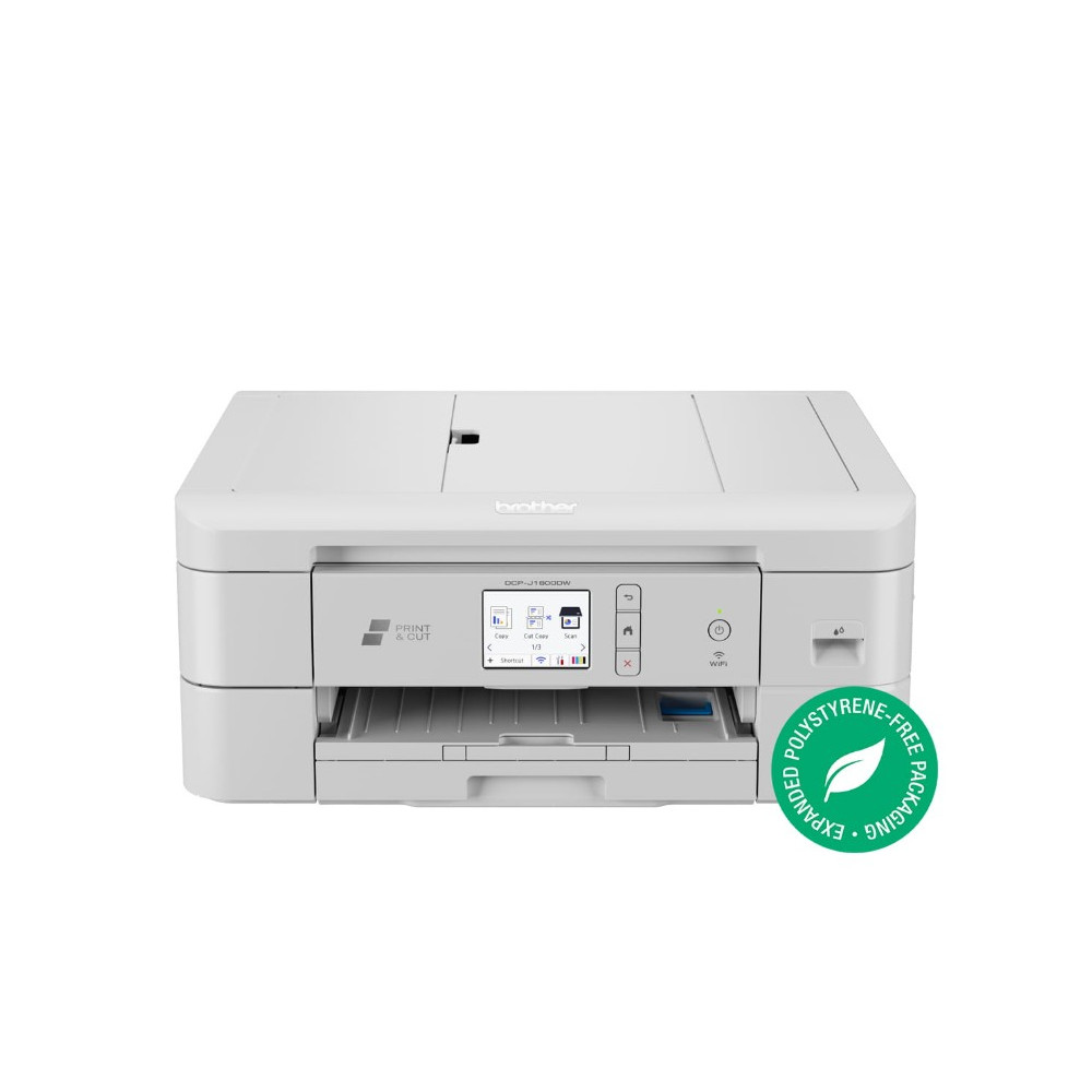 Brother DCP-J1800DW *NEW* A powerful A4 printer with an A5 auto-cut feature. Fast, wireless, compact, duplex print, ADF & up to 300gsm support - Image 1