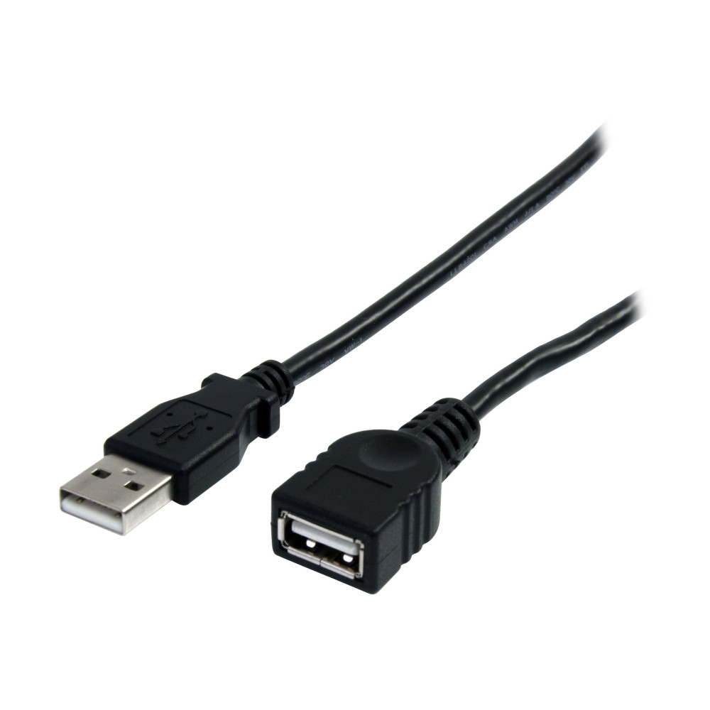 StarTech USBEXTAA10BK 3M USB2.0 A TO A EXTENSION CABLE, M/F, BLACK, LTW - Image 2
