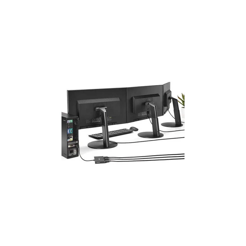 StarTech MSTMDP123HD Signal Splitter - Plastic - 30 Hz to 60 Hz - 3840 × 2160 - 15.20 m Maximum Operating Distance - DisplayPort - 3 x HDMI Out - Image 11