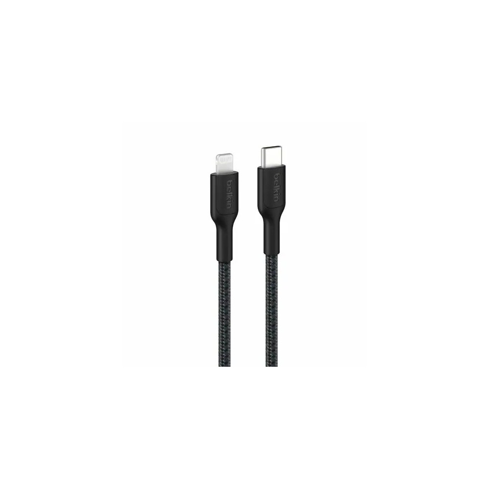 Belkin CAA022FQ1MBK BoostCharge Pro 1 m Lightning/USB-C Data Transfer Cable - Cable for iPhone, iPad Air, iPad Pro - First End: 1 x USB Type C - Male - Second End: 1 x Lightning - Male - MFI - Black - Image 2