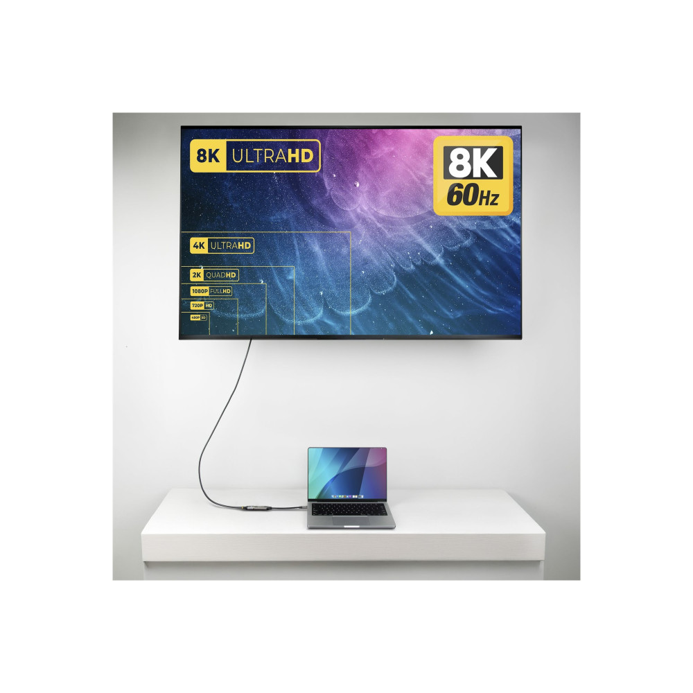 StarTech 112B-USBC-HDMI21 USB-C TO HDMI ADAPTER, 8K 60HZ / 4K 120HZ, USB C TO HDMI 2.1, 3 YR - Image 3