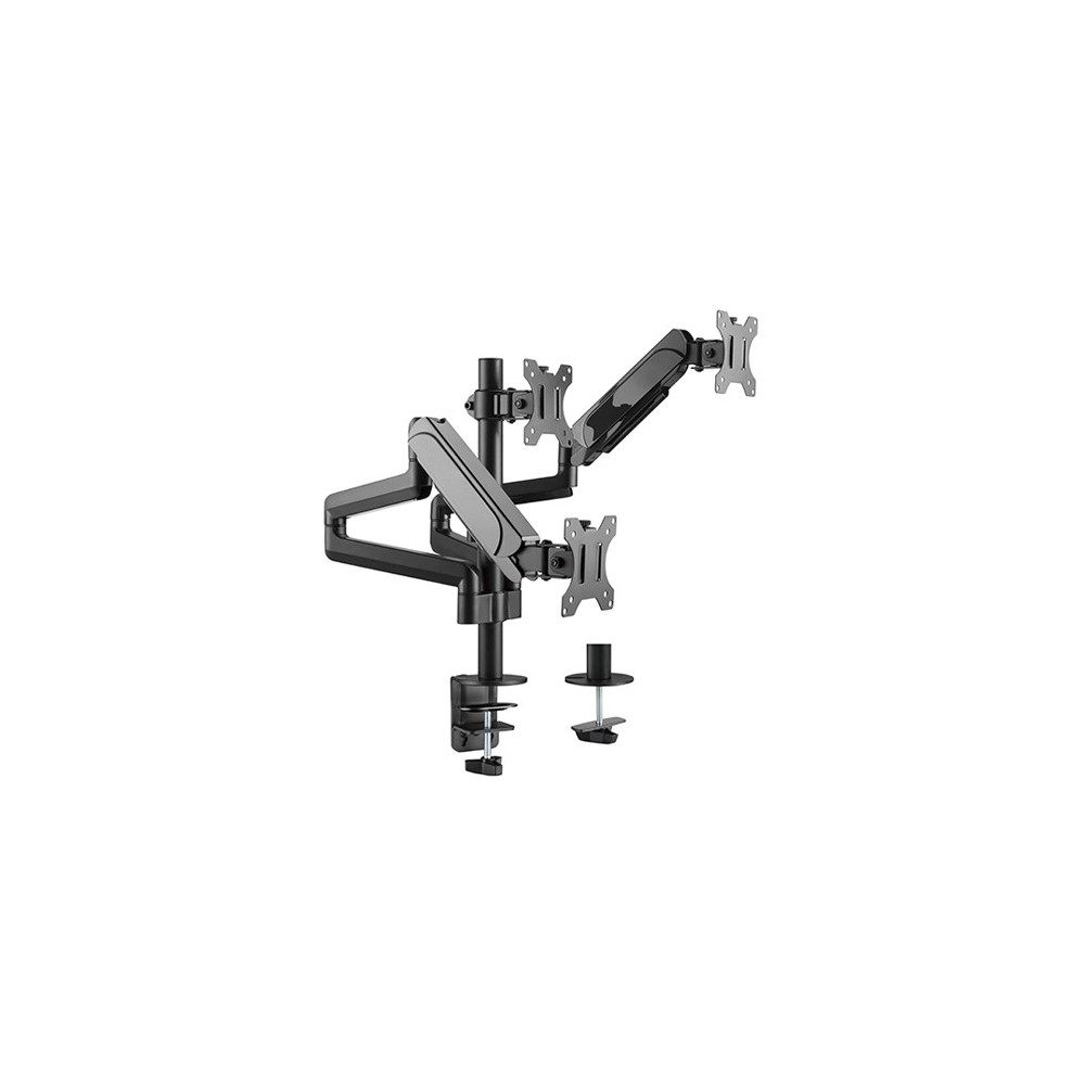 Brateck LDT48-C036 Triple Monitors Pole-Mounted Gas Spring Monitor Arm Fit Most 17'-27' Monitors Up to 7kg per screen VESA 75x75/100x100 - Image 1