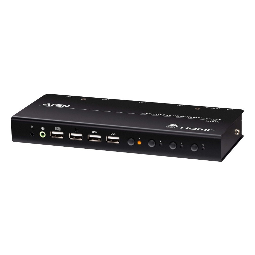 Aten CS784H-AT-U 4-Port USB 4K HDMI KVMP™ Switch (Cables included) - Image 1