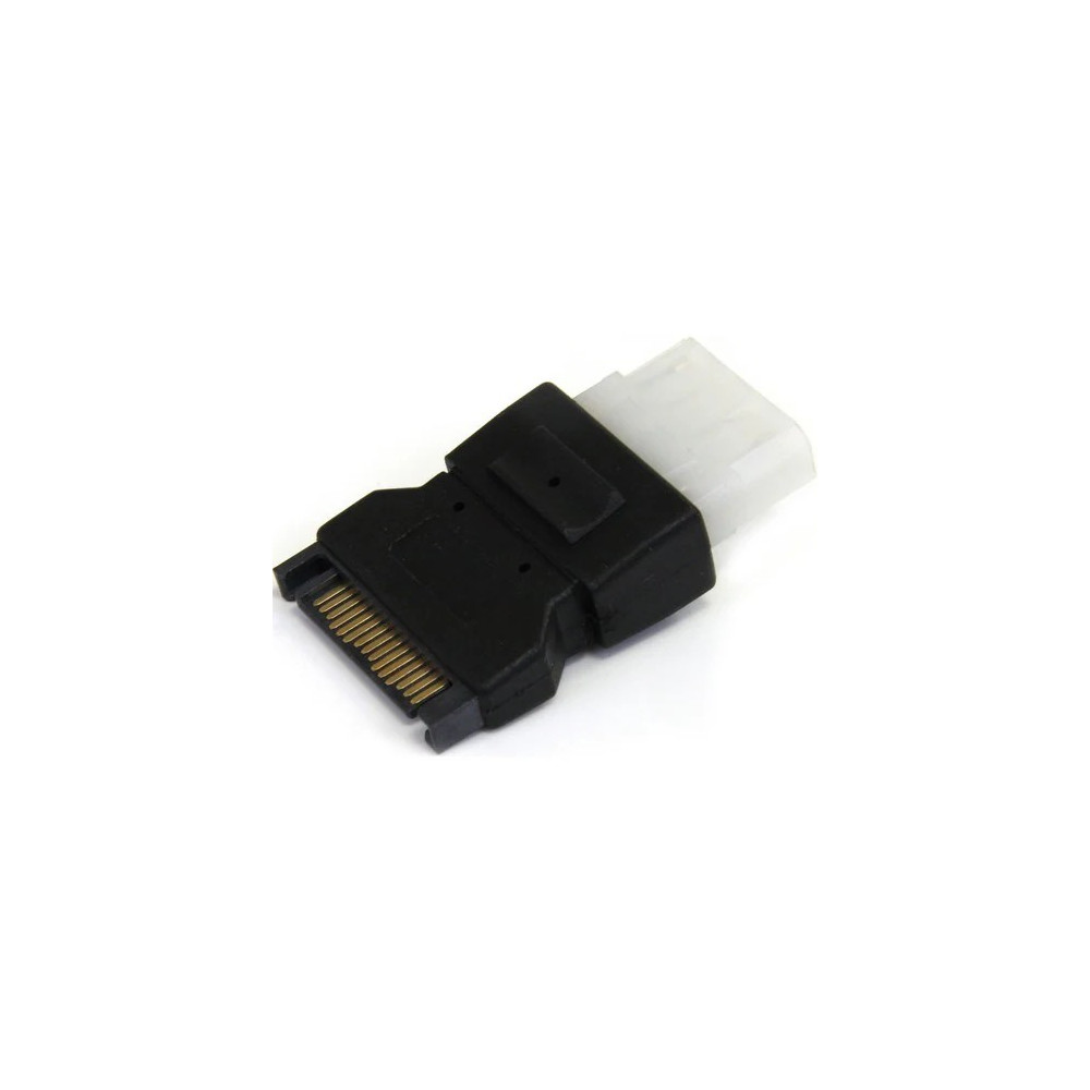 StarTech LP4SATAFM SATA to LP4 Power Cable Adapter - 1 x 15-pin SATA Male - 1 x 4-pin LP4 Power Female - Black - Image 1