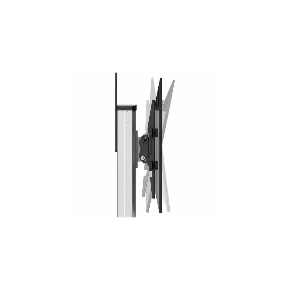 StarTech STNDMTV70 TV Cart - For 32" to 75" Displays - AV Cart - Height Adjustable - Lockable Wheels - Flat Screen TV Cart - Media Cart on Wheels - 1 Shelf - 40.10 kg Load Capacity - 4 Casters - Steel, Aluminium - 701 mm Length x 828 mm Width x  - Image 9