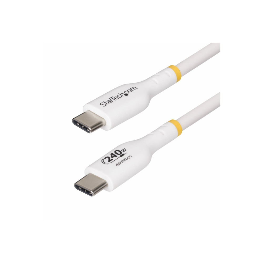 StarTech USB2EPR2MW 6.6FT (2M) USB-C CHARGING CABLE, CHARGE & SYNC, 240W (5A) PD EPR, USB 2.0 LAPTOP - Image 5