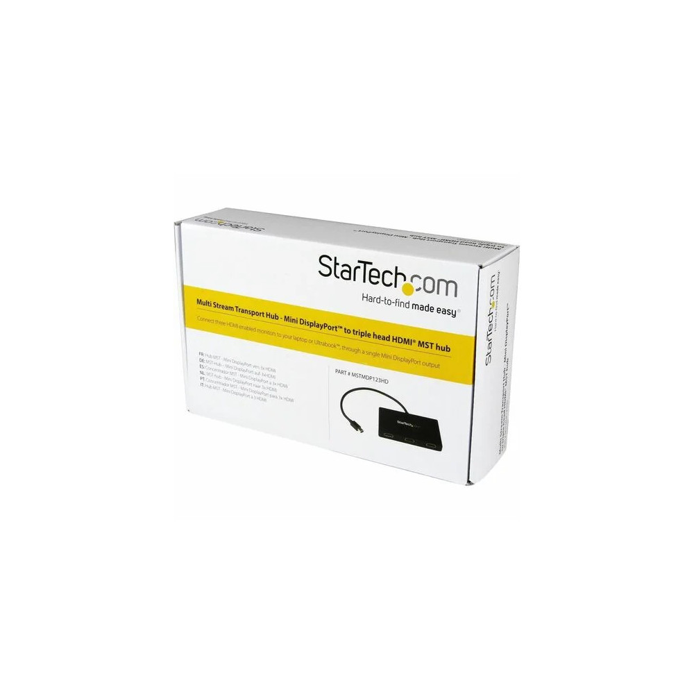 StarTech MSTMDP123HD Signal Splitter - Plastic - 30 Hz to 60 Hz - 3840 × 2160 - 15.20 m Maximum Operating Distance - DisplayPort - 3 x HDMI Out - Image 14