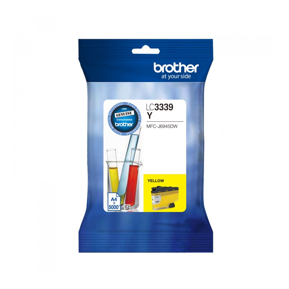 Brother LC-3339XLY Yellow Super High Yield Ink Cartridge to Suit MFC-J5845DW, MFC-J5945DW, MFC-J6545DW, MFC-J6945DW, upto 5000 Pages - Image 1