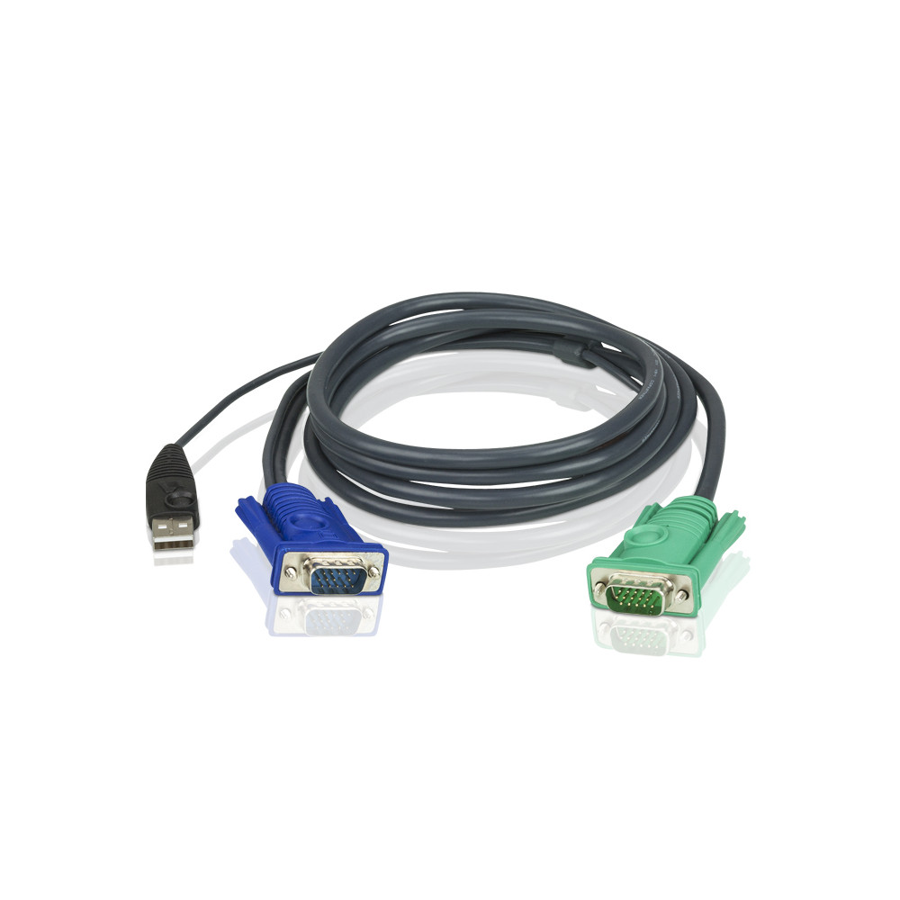Aten 2L-5202U KVM Cable 1.8m with VGA & USB to 3in1 SPHD - Image 1