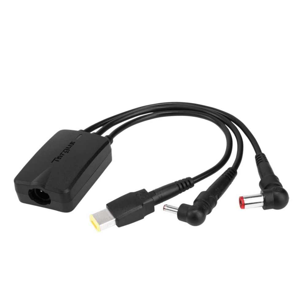 Targus ACC1009AUX 3-Way Active DC Charging Cable 3 Pin - Accommodates up to 3 different Power Tips/SecureFix clips for Semi-Permanent - Image 1