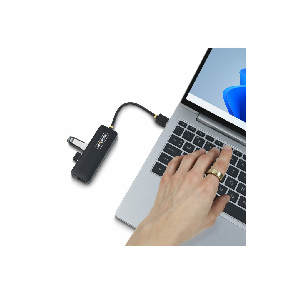StarTech H5A4A-USB-HUB 4-PORT USB-A HUB, 5GBPS, BUS POWERED, SMALL TRAVEL MINI HUB, 2 YR - Image 5