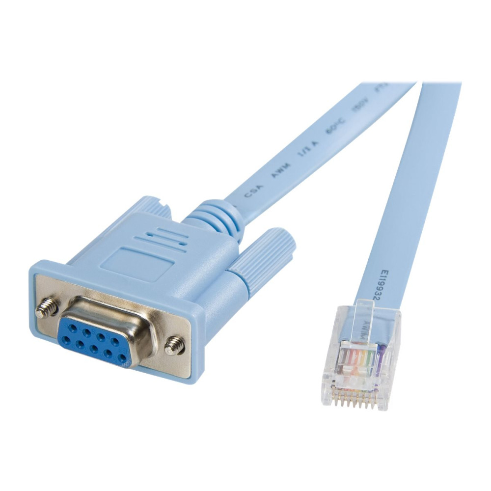 StarTech DB9CONCABL6 2M CISCO RJ45 TO DB9 CONSOLE ROUTER CABLE, M/F, BLUE, LTW - Image 1