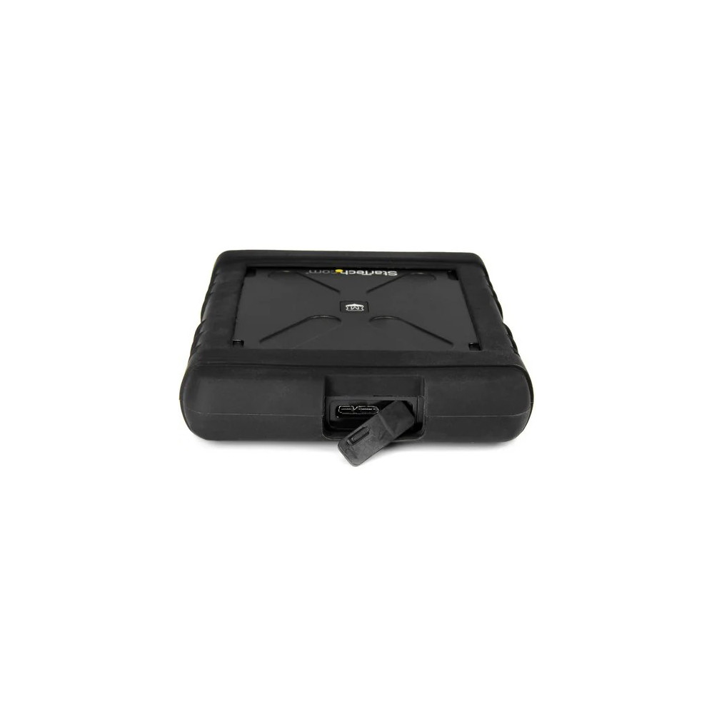 StarTech S251BRU33 Drive Enclosure SATA - USB 3.0 Micro-B Host Interface - UASP Support External - Black - Hot Swappable Bays - 1 x HDD Supported - 1 x SSD Supported - 1 x Total Bay - 1 x 2.5" Bay - Silicone - Image 2