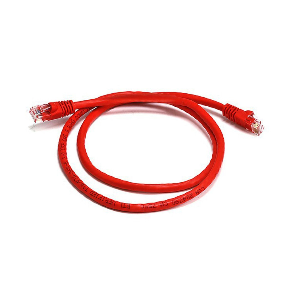 8ware PL6A-1RD CAT6A Cable 1m - Red Color RJ45 Ethernet Network LAN UTP Patch Cord Snagless - Image 1