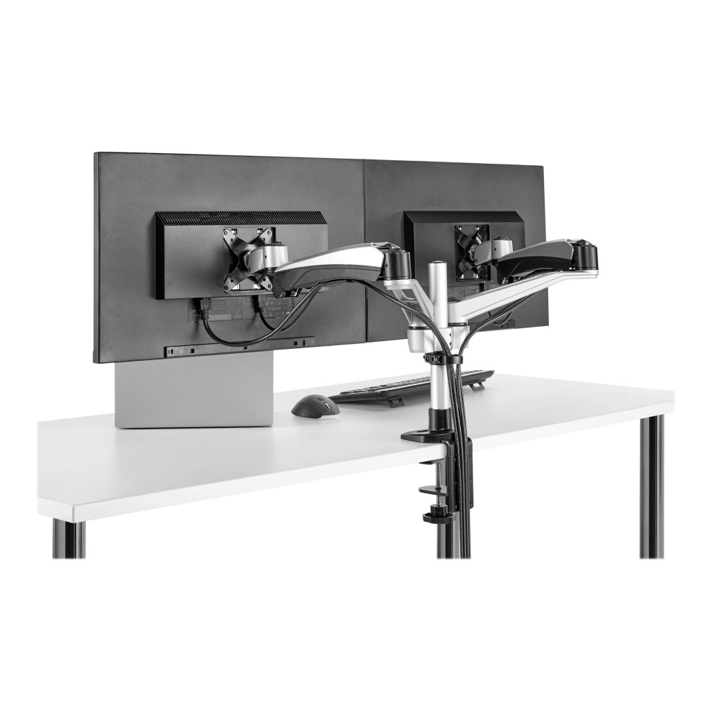 StarTech ARMDUAL30 DUAL MONITOR DESK MOUNT <30", <24" (STACKED), <9KG, FULL MOTION, SILVER, VESA - Image 4