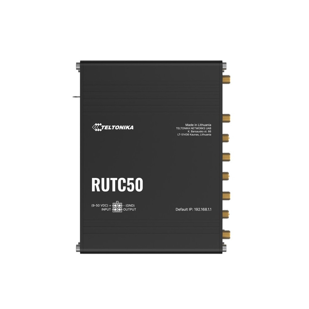 Teltonika RUTC50200300 RUTC50 5G Ultra-high Cellular, Dual-Band Wi-Fi 6 with Multi-User MIMO, Dual SIM, Ultra-high cellular speeds of up to 3.4 Gbps, PSU included - Image 1