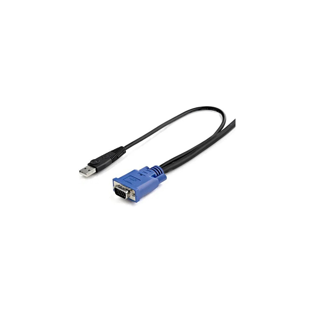 StarTech SVECONUS15 15 ft 2-in-1 Ultra Thin USB KVM Cable - Video / USB cable - 4 pin USB Type A, HD-15 (M) - HD-15 (M) - 4.57 m - Connect VGA video and USB using a single thin KVM cable - kvm cable - usb kvm cable - kvm switch cable -vga kvm ca - Image 3