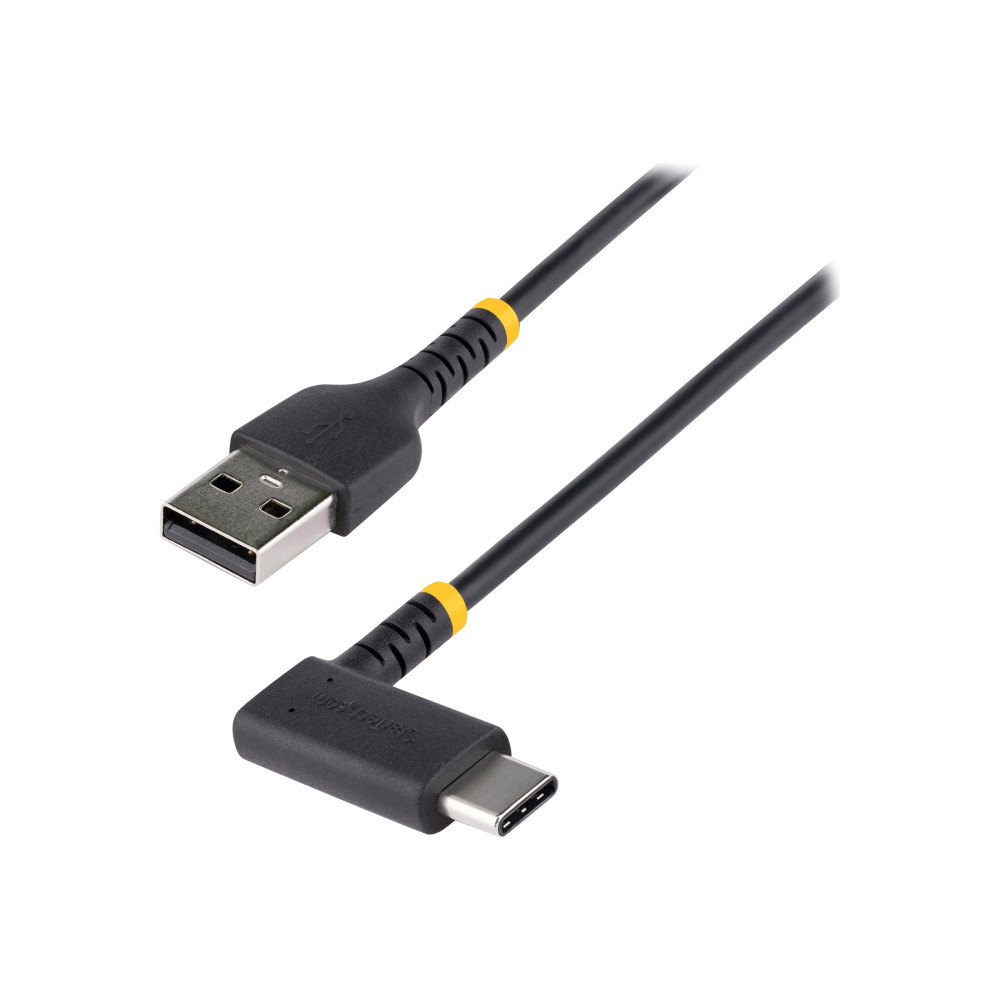 StarTech R2ACR-15C-USB-CABLE 6IN (15CM) USB-A TO USB-C FAST CHARGING CABLE, RUGGED, RIGHT-ANGLED, CHARGE & - Image 4