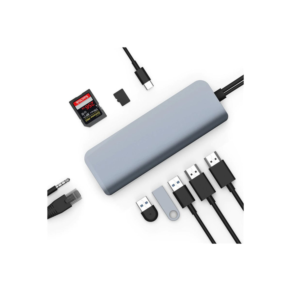 Targus HD392-GRAY HYPERDRIVE VIPER 10-IN-2 USB-C HUB - GRAY - Image 8