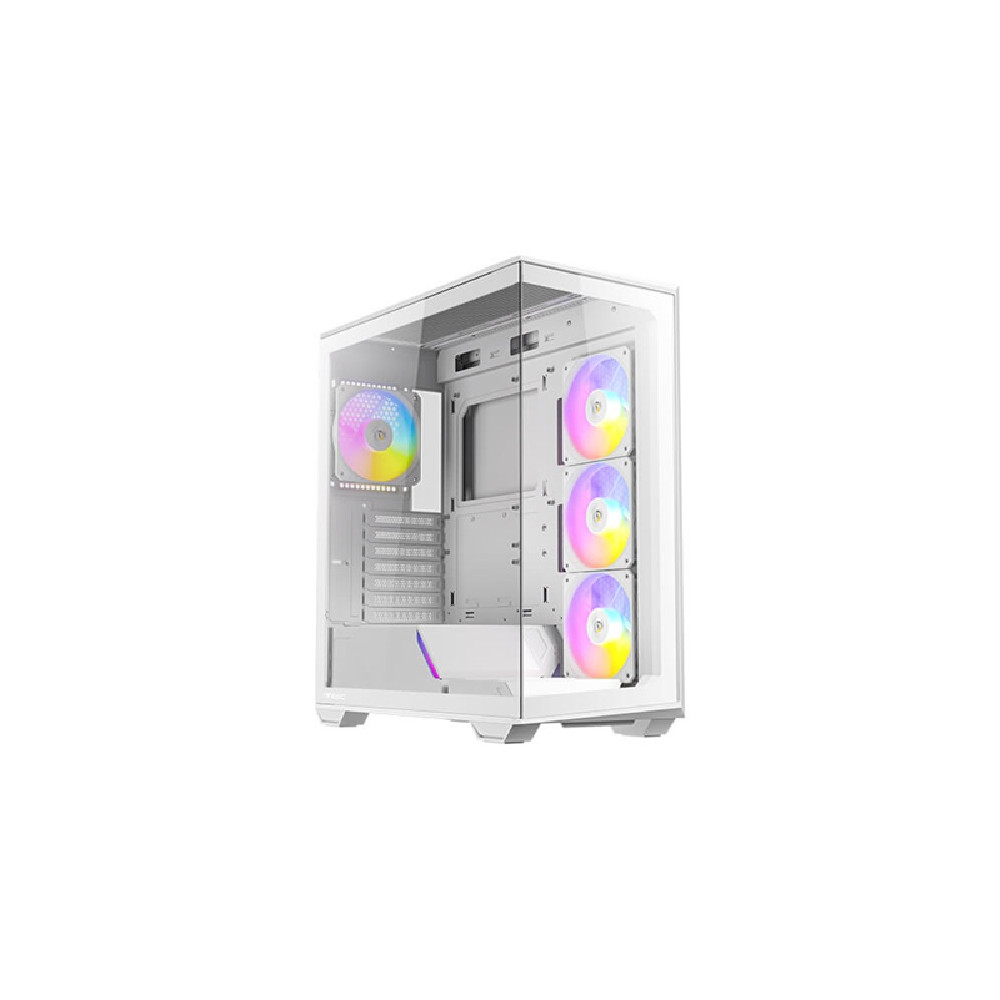 Antec C3-ARGB-W C3 ARGB - White, Mid Tower, ATX/Micro-ATX/ITX, 270° Tempered Glass, USB-C, 4× PWM ARGB Fans, 360mm Radiator, 2Yr Wty - Image 1