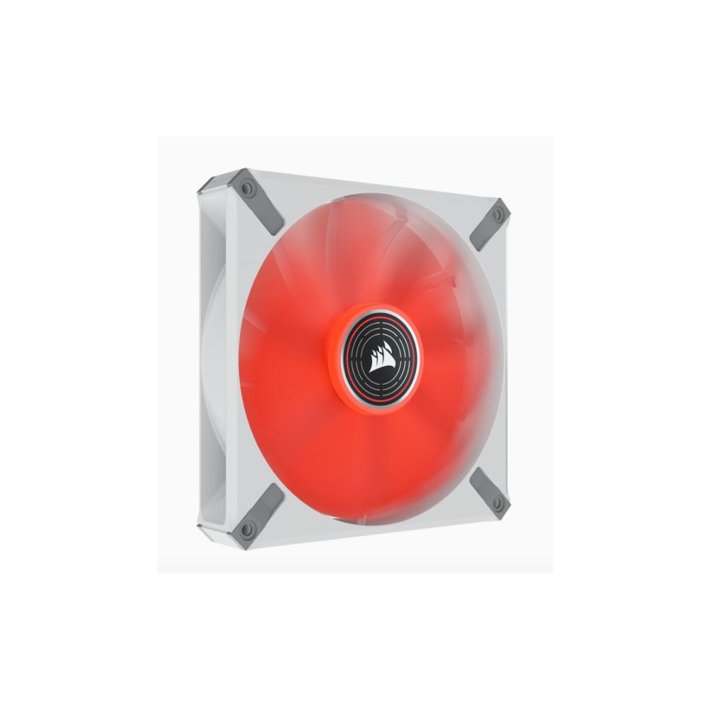 Corsair CO-9050129-WW ML ELITE Series, ML140 LED ELITE WHITE, 140mm Magnetic Levitation Red LED Fan with AirGuide, Single Pack - Image 1