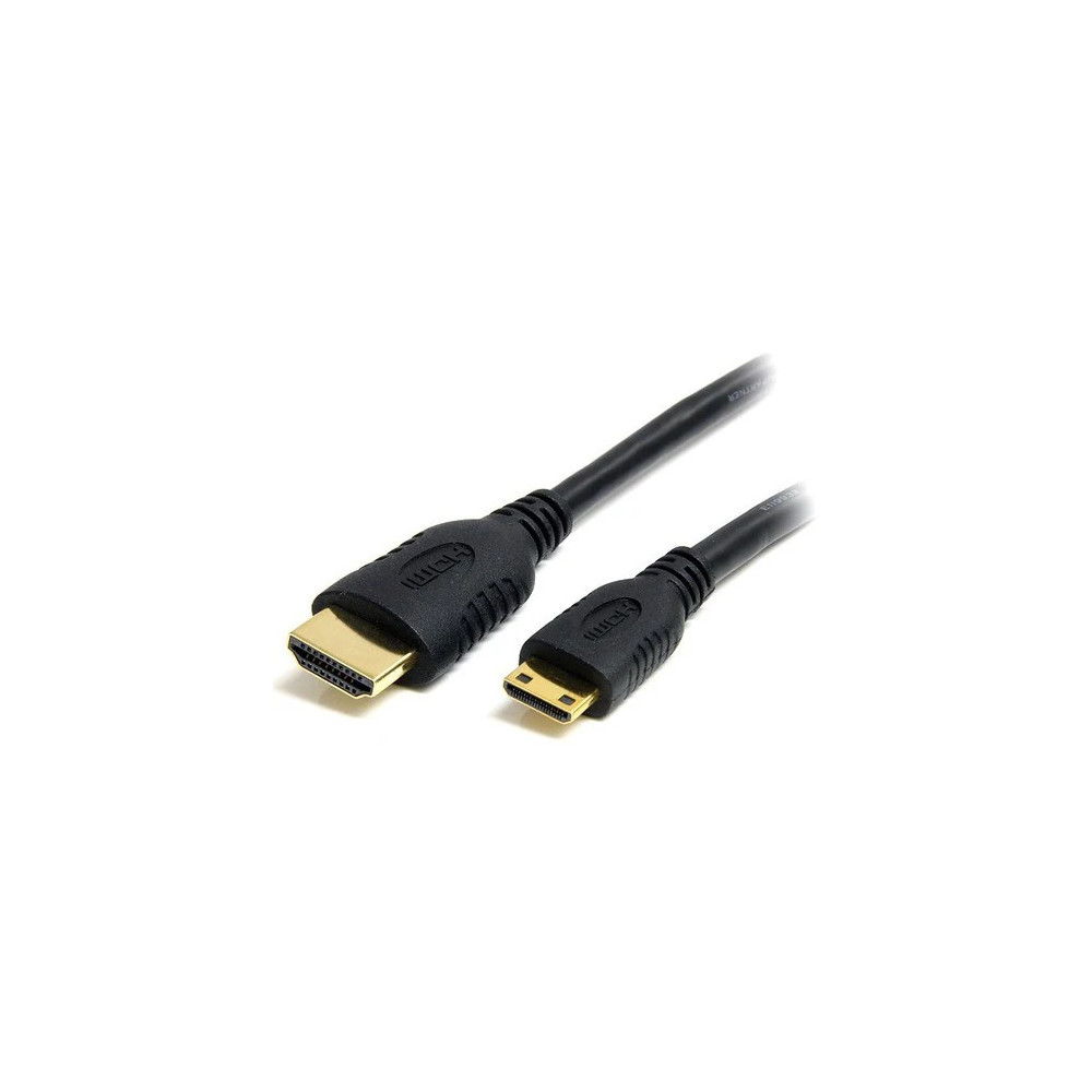 StarTech HDACMM1M 1M MINI HDMI TO HDMI CABLE WITH ETHERNET - 4K 30HZ HIGH SPEED MINI HDMI TO HD - Image 1