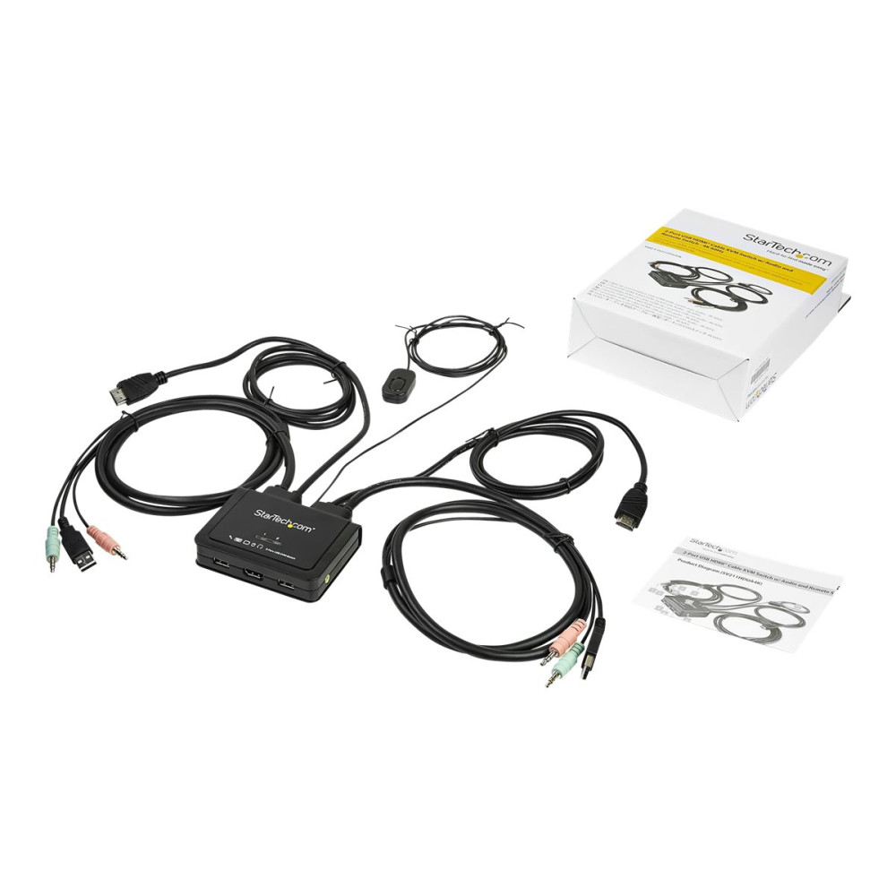 StarTech SV211HDUA4K 2 PORT SINGLE HDMI 4K 60HZ CABLE KVM SWITCH W/ AUDIO - Image 6