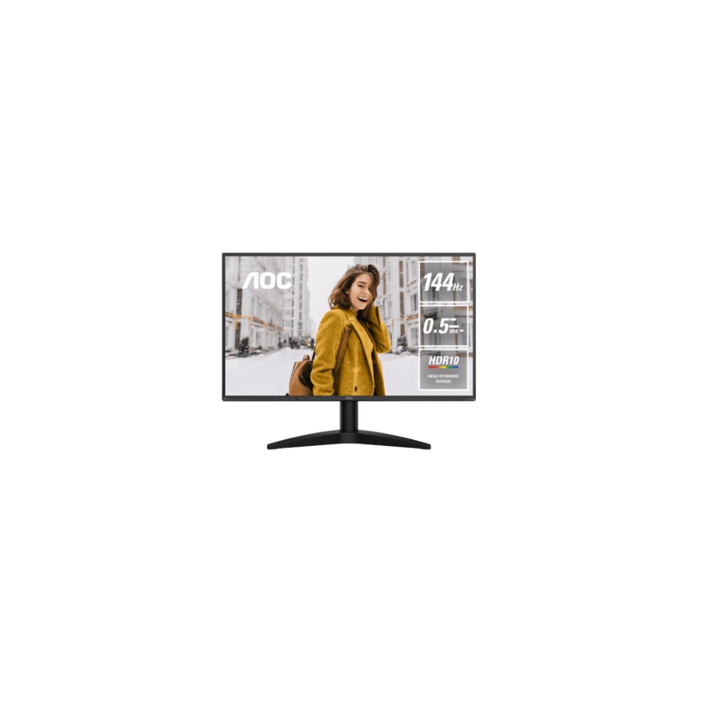 AOC 24B36X 23.8': IPS, FHD 144Hz, 0.5ms MPRT, 300 nits, 1500:1, sRGB 123%, HDMI 1.4 & DP 1.4, tilt stand, VESA 100×100, 18W, 2.52kg w/ stand - Image 1