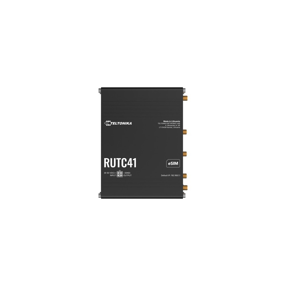 Teltonika RUTC4100AA00 RUTC41 4G EDGE ROUTER, Dual-core, Dual-band Wi-Fi 6, 1 GB RAM, and 8 GB flash memory, eSIM, PSU included. - Image 1