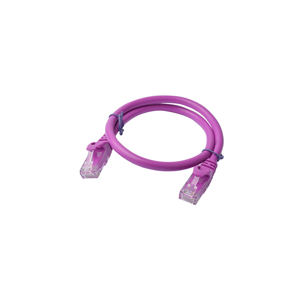 8ware PL6A-0.5PUR CAT6A Cable 0.5m (50cm) - Purple Color RJ45 Ethernet Network LAN UTP Patch Cord Snagless - Image 1