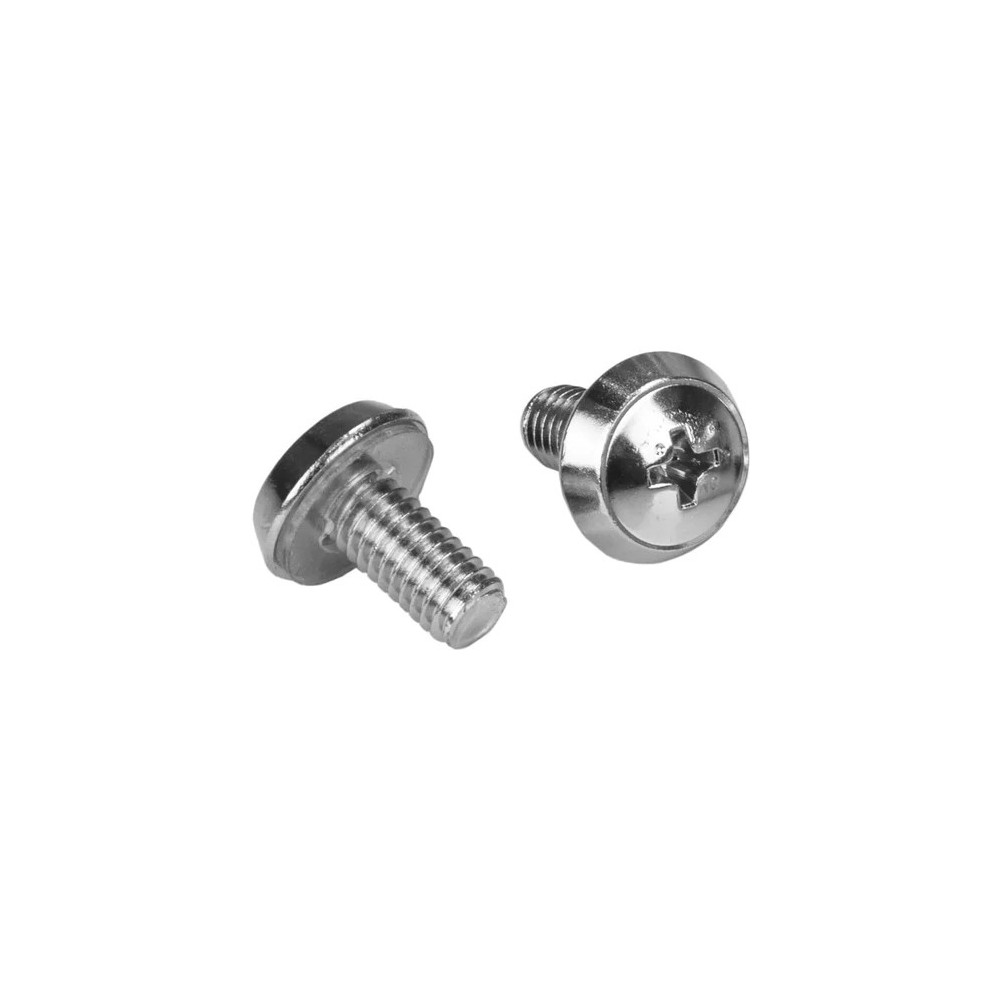 StarTech CABSCRWM620 Rack Screws - 20 Pack - Installation Tool - 12 mm M6 Screws - M6 Nuts - Cabinet Mounting Screws and Cage Nuts - Rack Screw, Cage Nut - 12 mm - Silver - 20 / Pack - Image 2