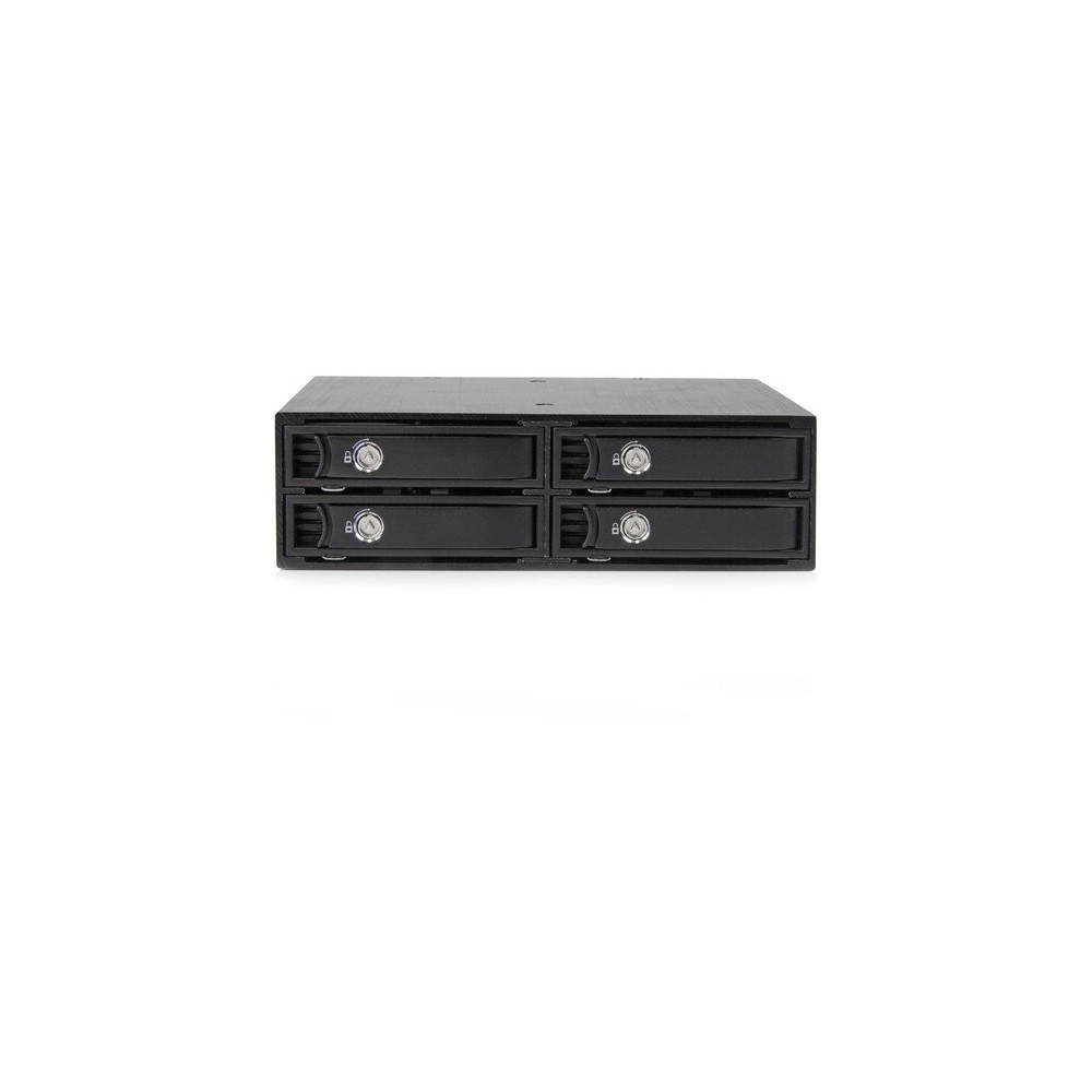 StarTech SATSASBP425 Drive Enclosure for 5.25" SATA/600, Serial Attached SCSI (SAS) - Serial ATA/600 Host Interface Internal - Black - 4 x HDD Supported - 4 x SSD Supported - 4 x Total Bay - 4 x 2.5" Bay - Aluminium - Image 6