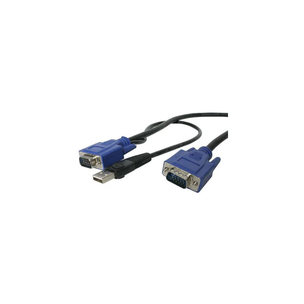 StarTech SVECONUS15 15 ft 2-in-1 Ultra Thin USB KVM Cable - Video / USB cable - 4 pin USB Type A, HD-15 (M) - HD-15 (M) - 4.57 m - Connect VGA video and USB using a single thin KVM cable - kvm cable - usb kvm cable - kvm switch cable -vga kvm ca - Image 2