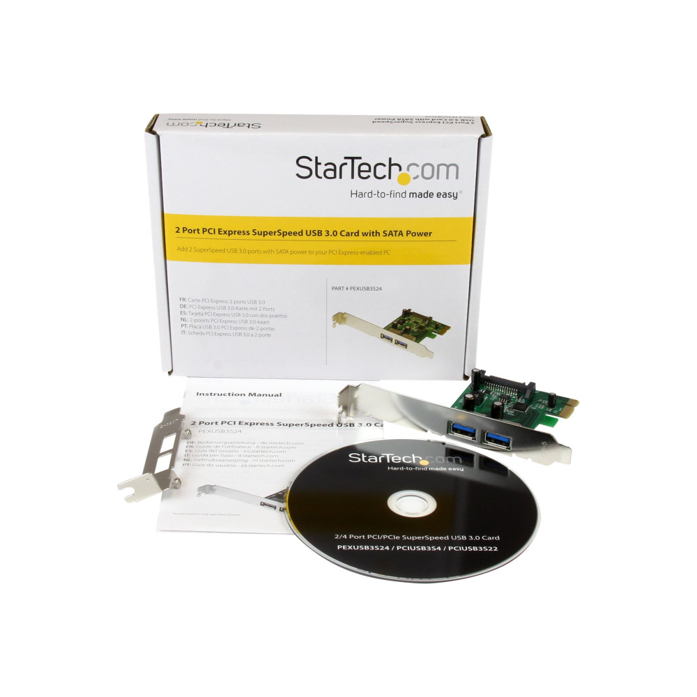 StarTech PEXUSB3S24 2 PORT USB-A (3.0) PCIe CARD WITH UASP, STD PROFILE, 2YR - Image 2