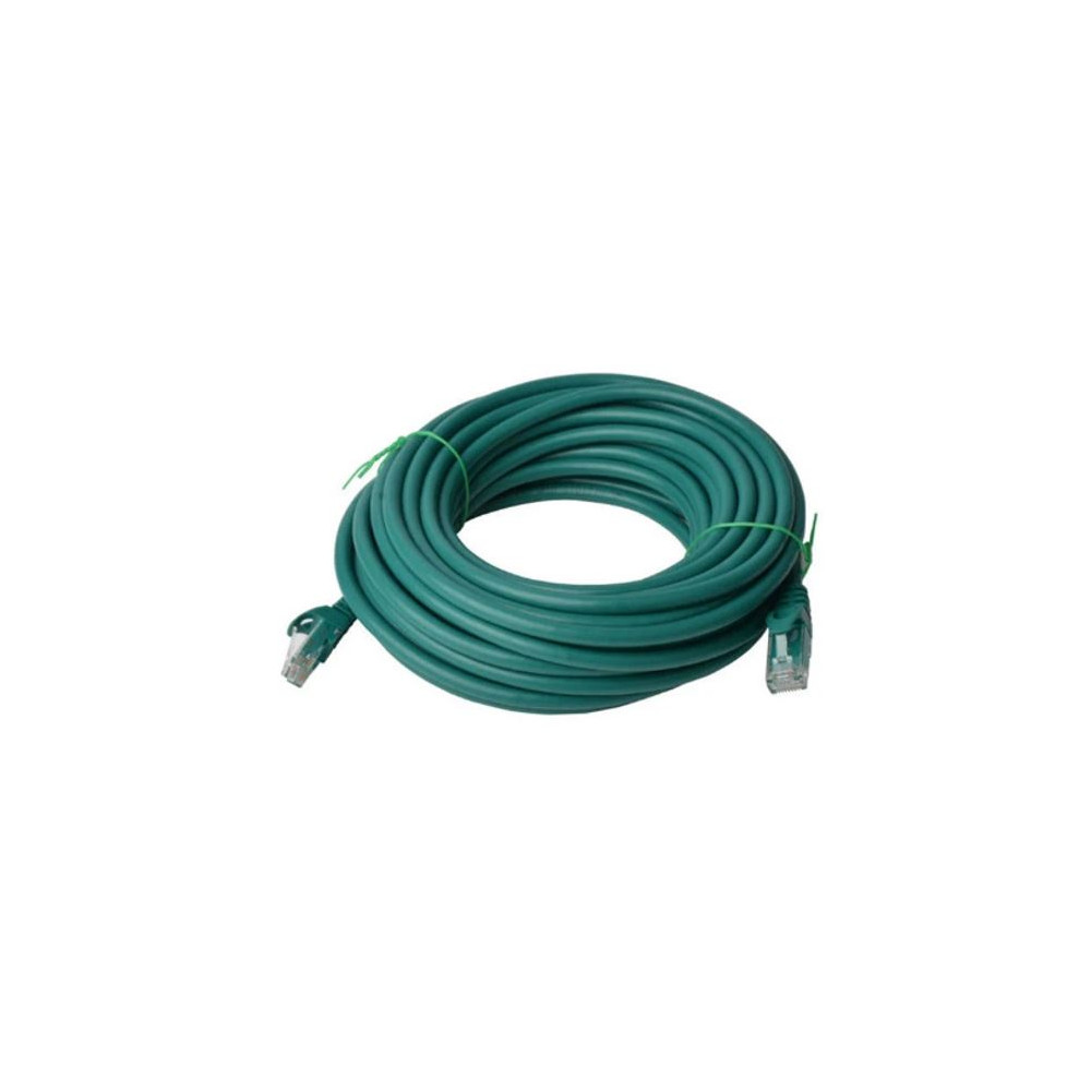 8ware PL6A-15GRN CAT6A Cable 15m - Green Color RJ45 Ethernet Network LAN UTP Patch Cord Snagless - Image 1