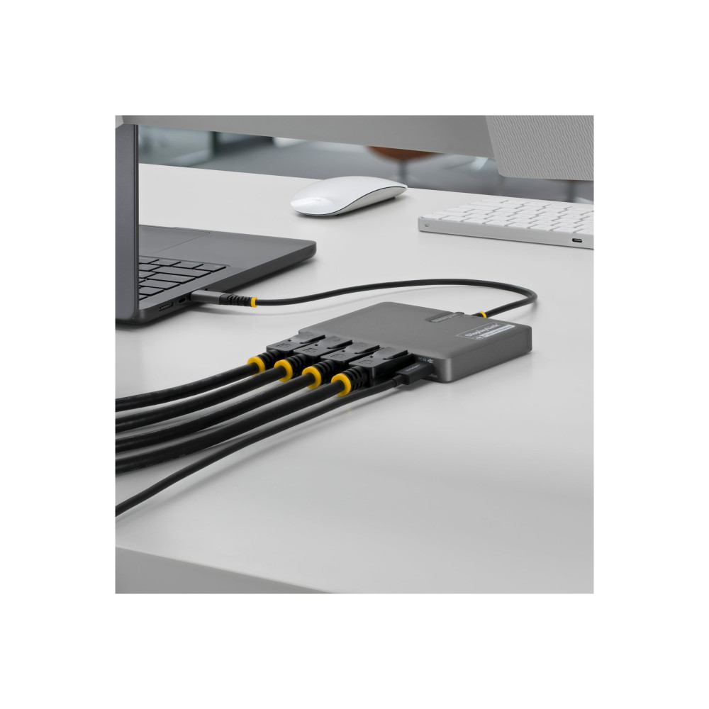 StarTech QUAD-USB-DP-ADAPT USB-C QUAD-MONITOR WORKSTATION ADAPTER 4K 60HZ DISPLAYPORT, 3 YR - Image 3