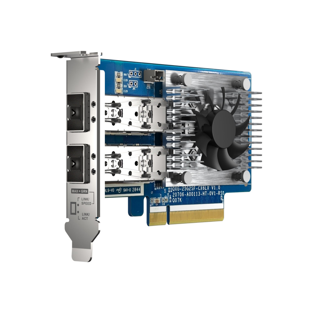 QNAP QXG-25G2SF-CX6 DUAL PORT SFP28 25GbE N ETWORK CARD, LOW-PROFILE (PCIE GEN4 X8) - Image 4