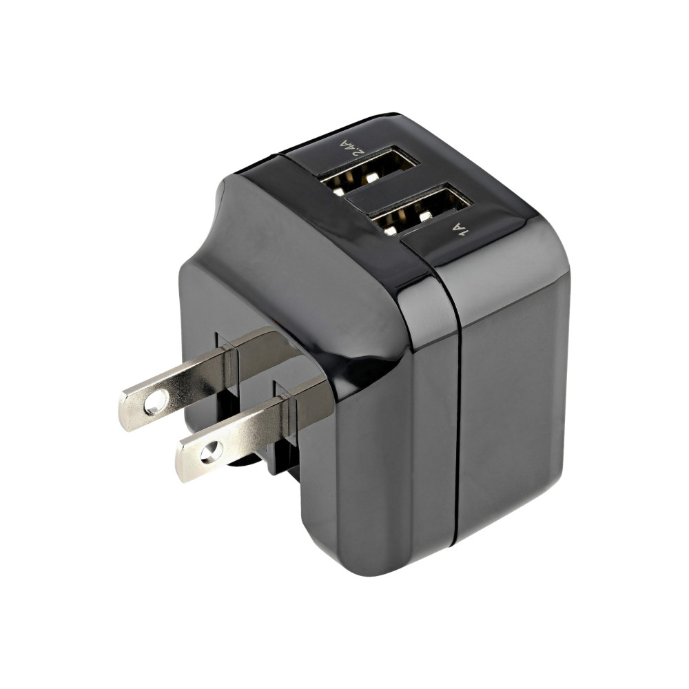 StarTech USB2PACBK DUAL PORT USB WALL CHARGER 17W/3.4A TRAVEL CHARGER 110V/220V 2YR - Image 5