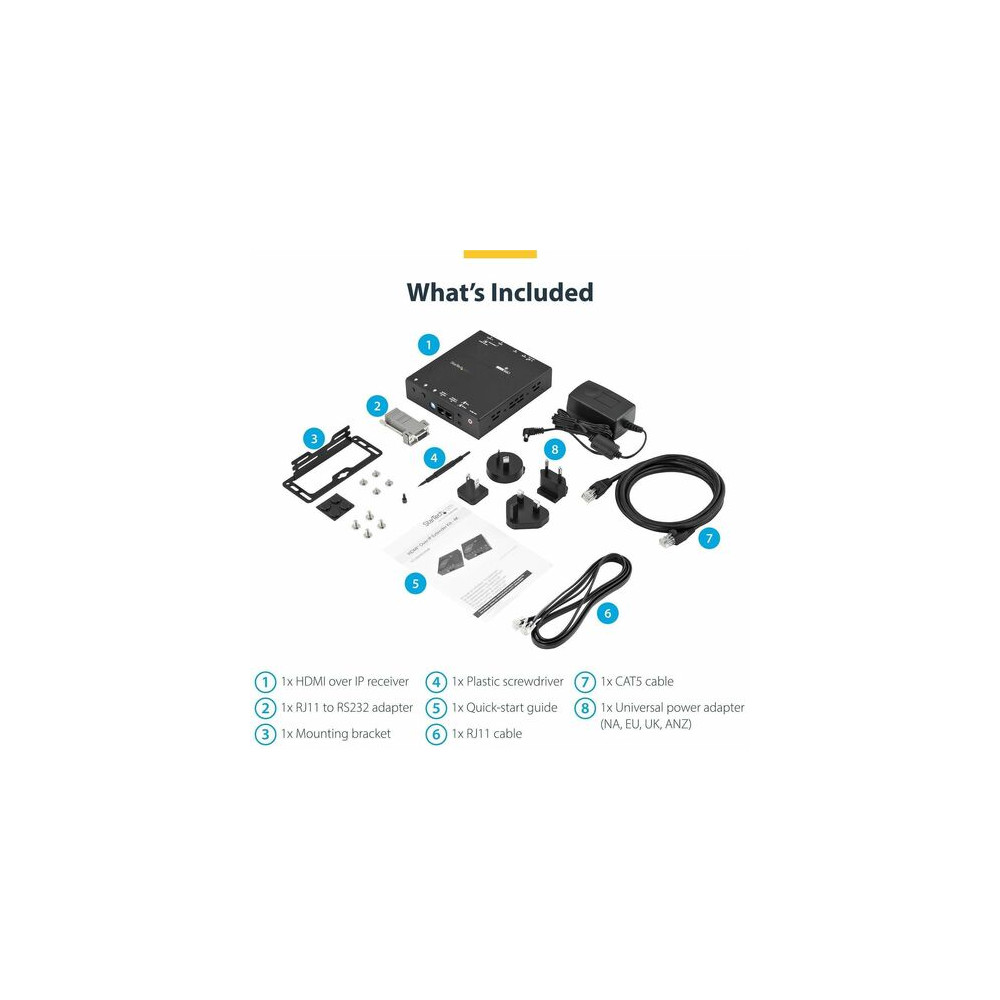 StarTech ST12MHDLAN4R 4K HDMI OVER IP RECEIVER FOR ST12MHDLAN4K, IP EXTENDER WITH VIDEO CONTROL APP, SU - Image 7