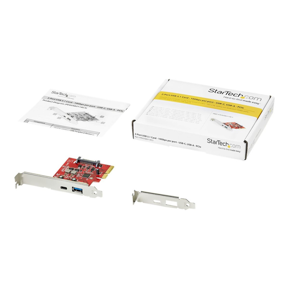 StarTech PEXUSB311AC3 PCIe USB-A, USB-C, 10GBPS, 2YR - Image 5