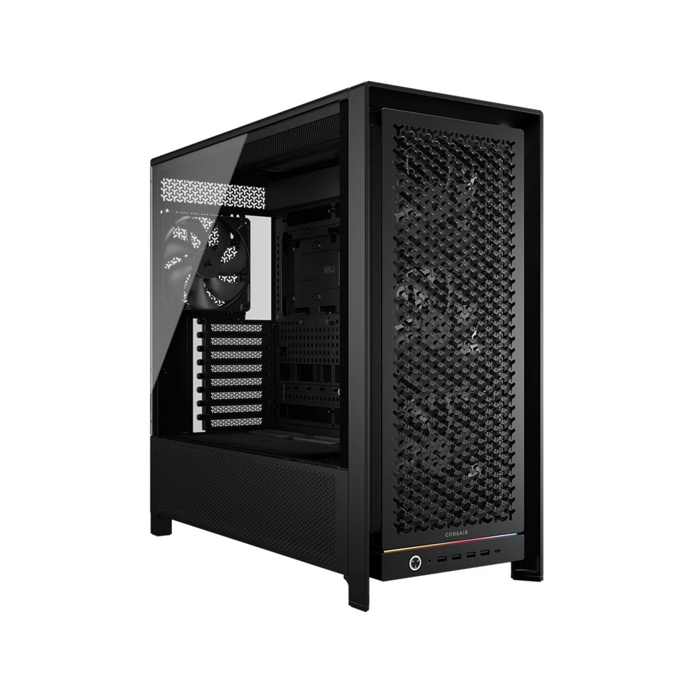 Corsair CC-9011307-WW FRAME 5000D RS HIGH-AIRFLOW MID-TOWER PC CASE - BLACK, ATX, 450mm GPU, 175mm CPU cooler, 360mm rad, 4x RS140, 1x USB-C 3.2 Gen2 - Image 1
