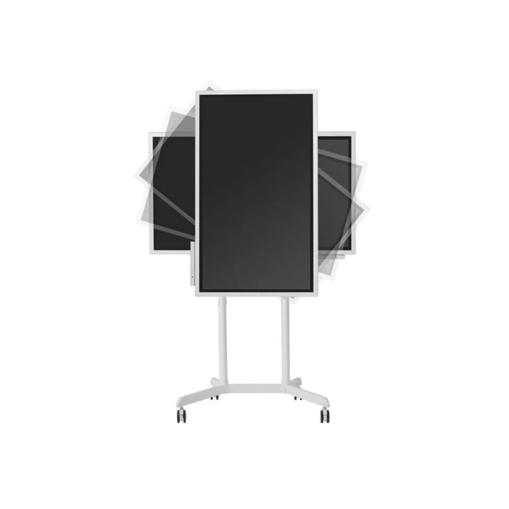 Atdec AD-TVC-70R-W TVC TV/AV Cart with Rotation up to 70" & 70kg - White - Image 1
