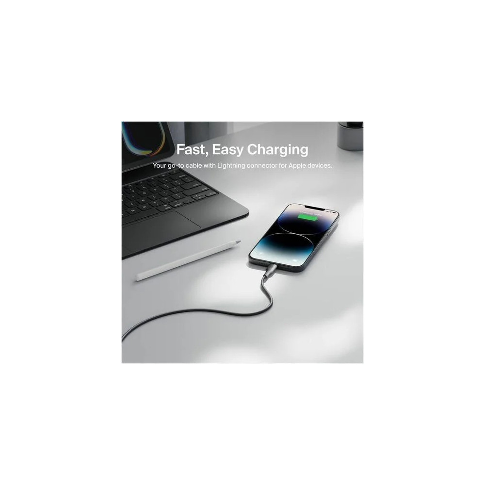Belkin CAA019FQ3MBK BOOSTCHARGE USB-A-LTG CONNECTOR 3M - BLK - Image 3